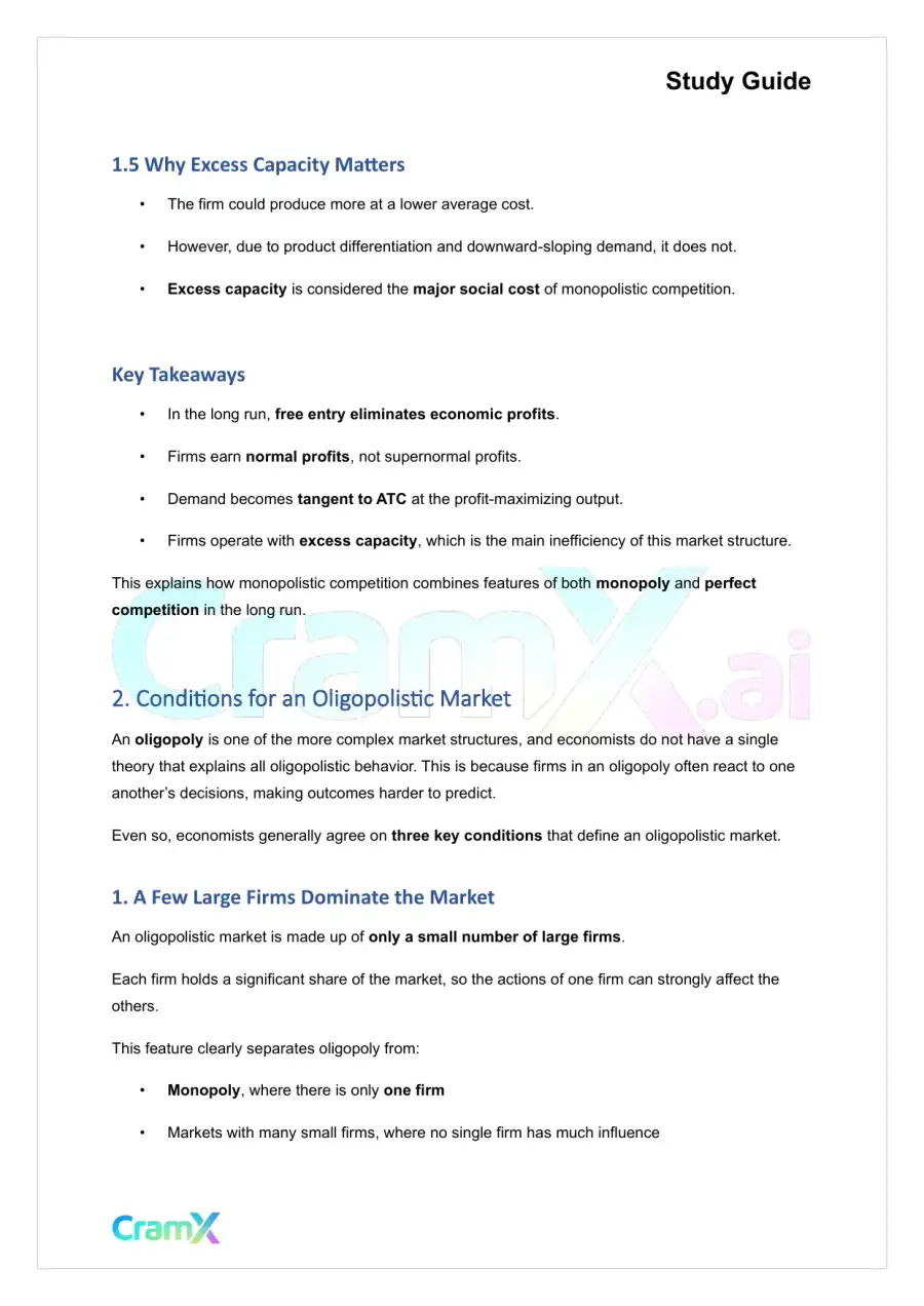 Economics - Monopolistic Competition and Oligopoly, page 3