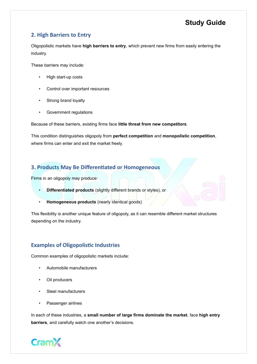 Economics - Monopolistic Competition and Oligopoly, page 4