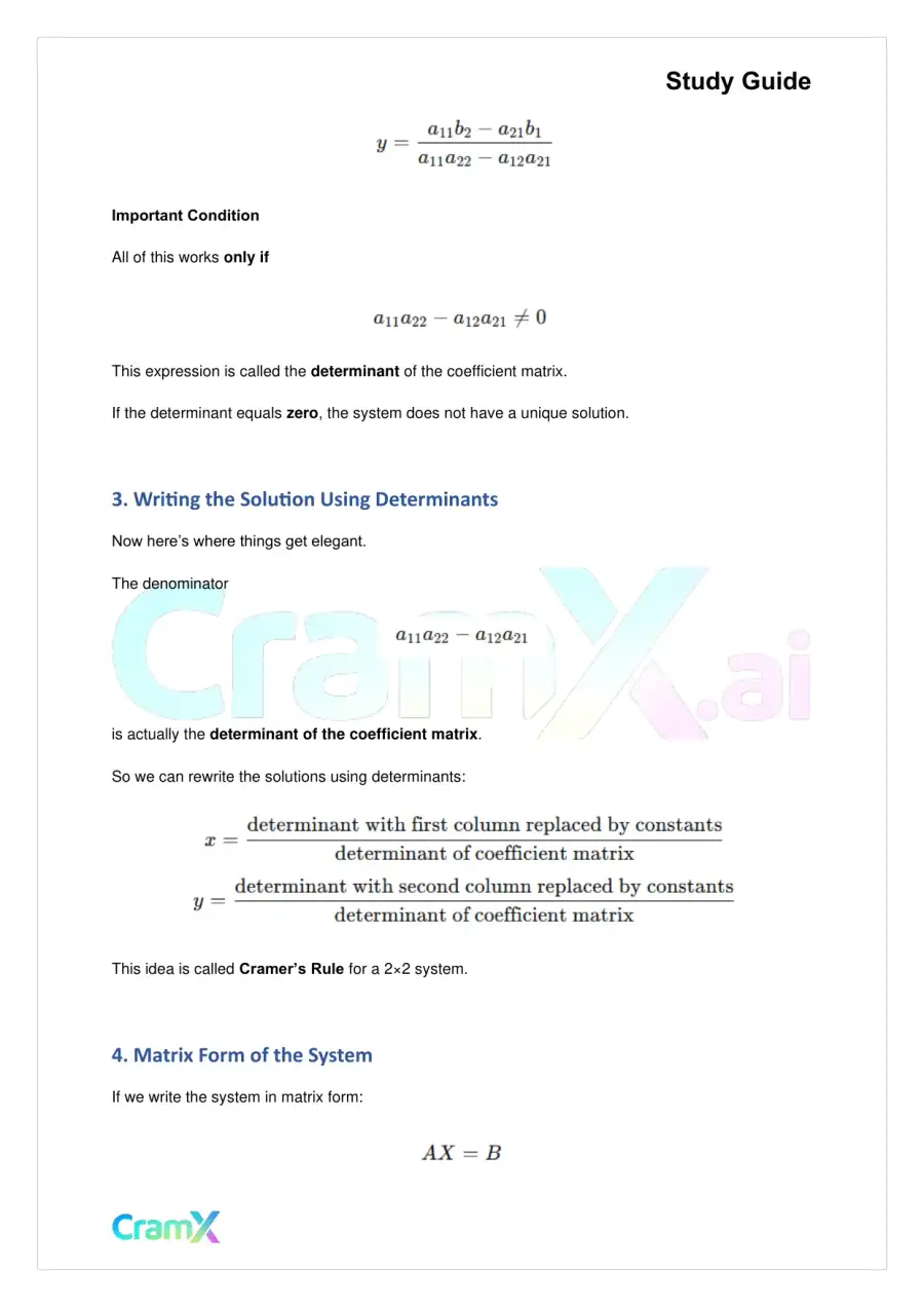 Linear Algebra – The Determinant, page 2