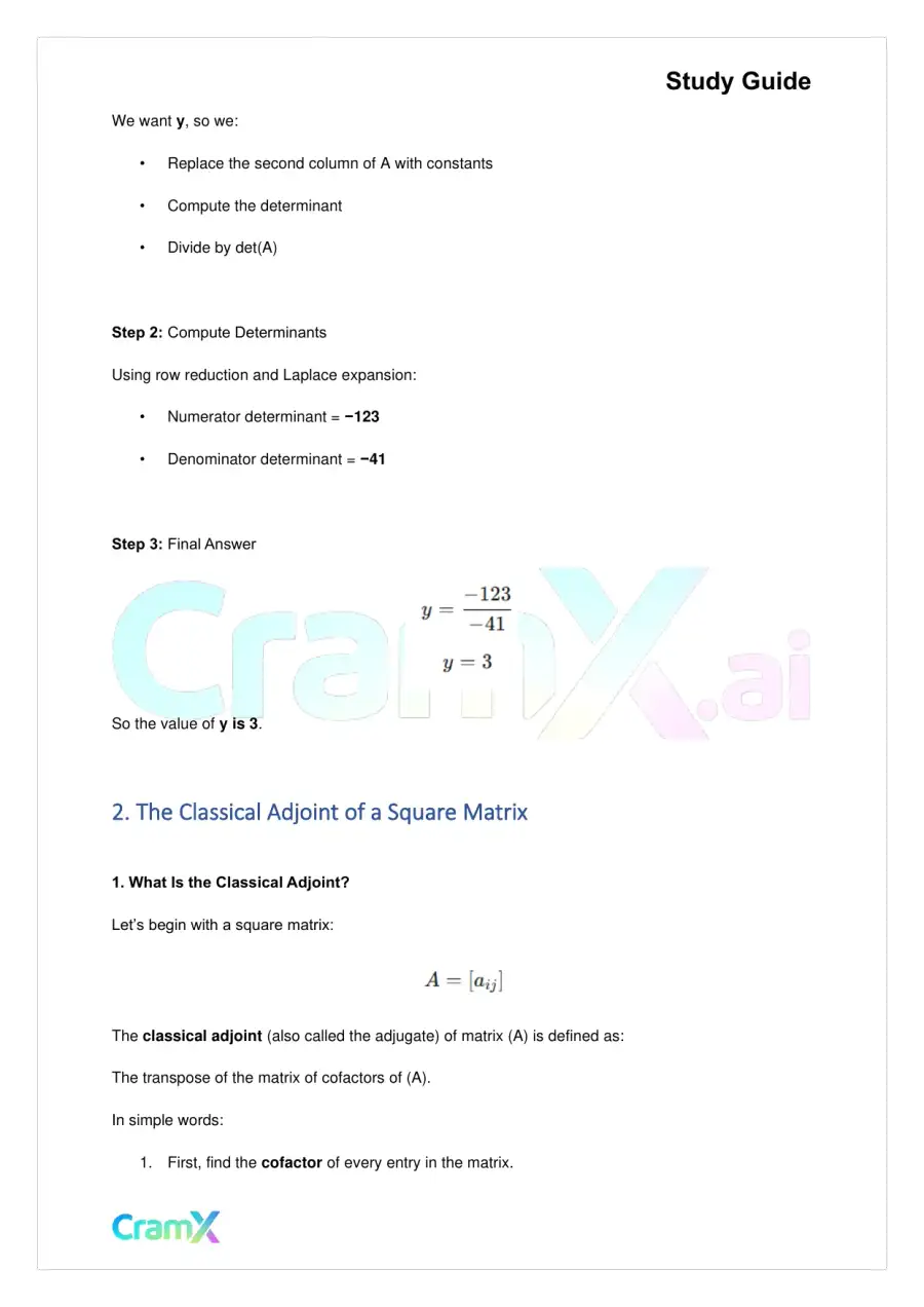 Linear Algebra – The Determinant, page 5