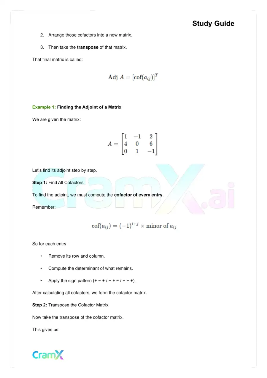Linear Algebra – The Determinant, page 6