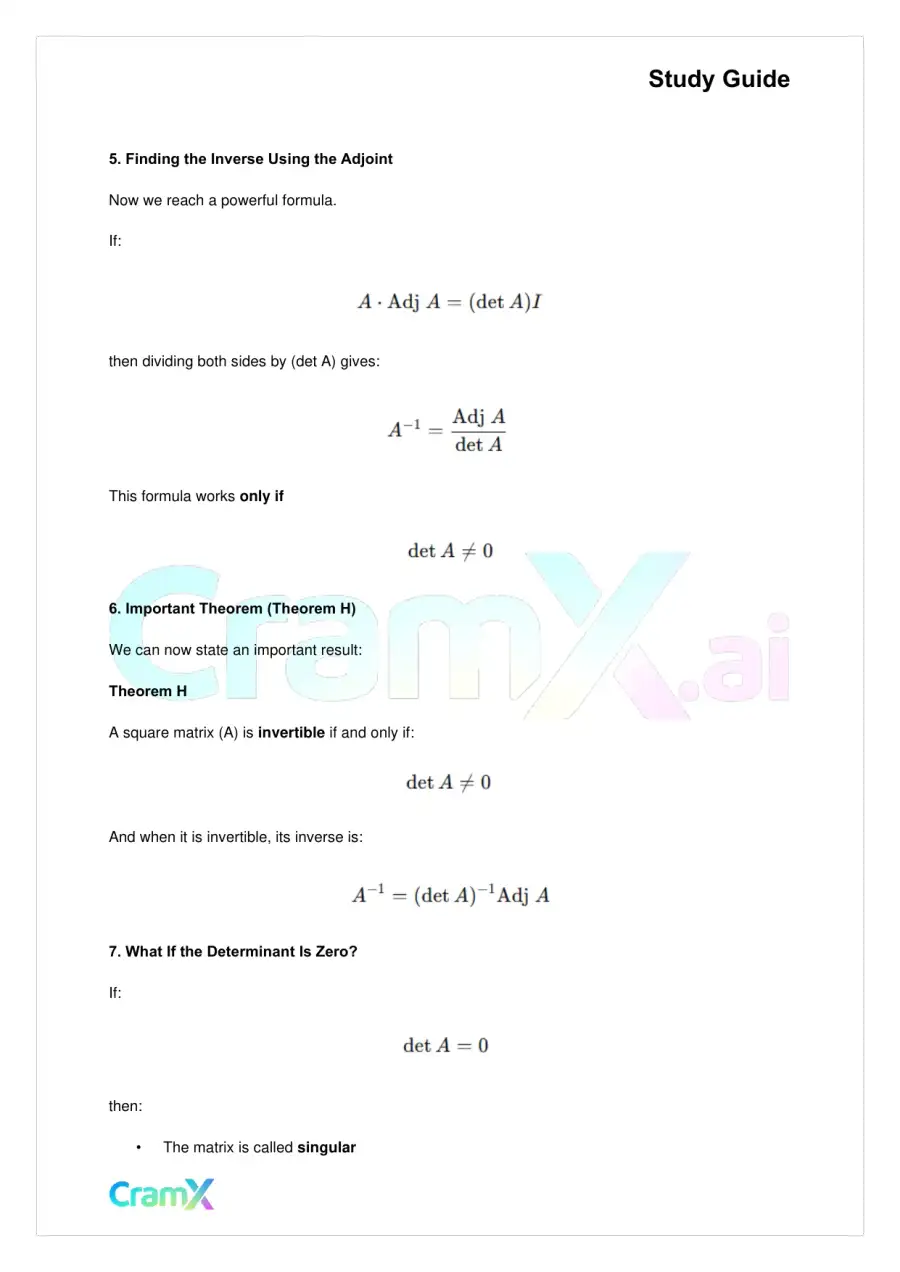 Linear Algebra – The Determinant, page 8