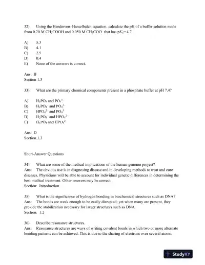 Biochemistry Eighth Edition Test Bank - Page 11 preview image