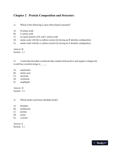 Biochemistry Eighth Edition Test Bank - Page 15 preview image