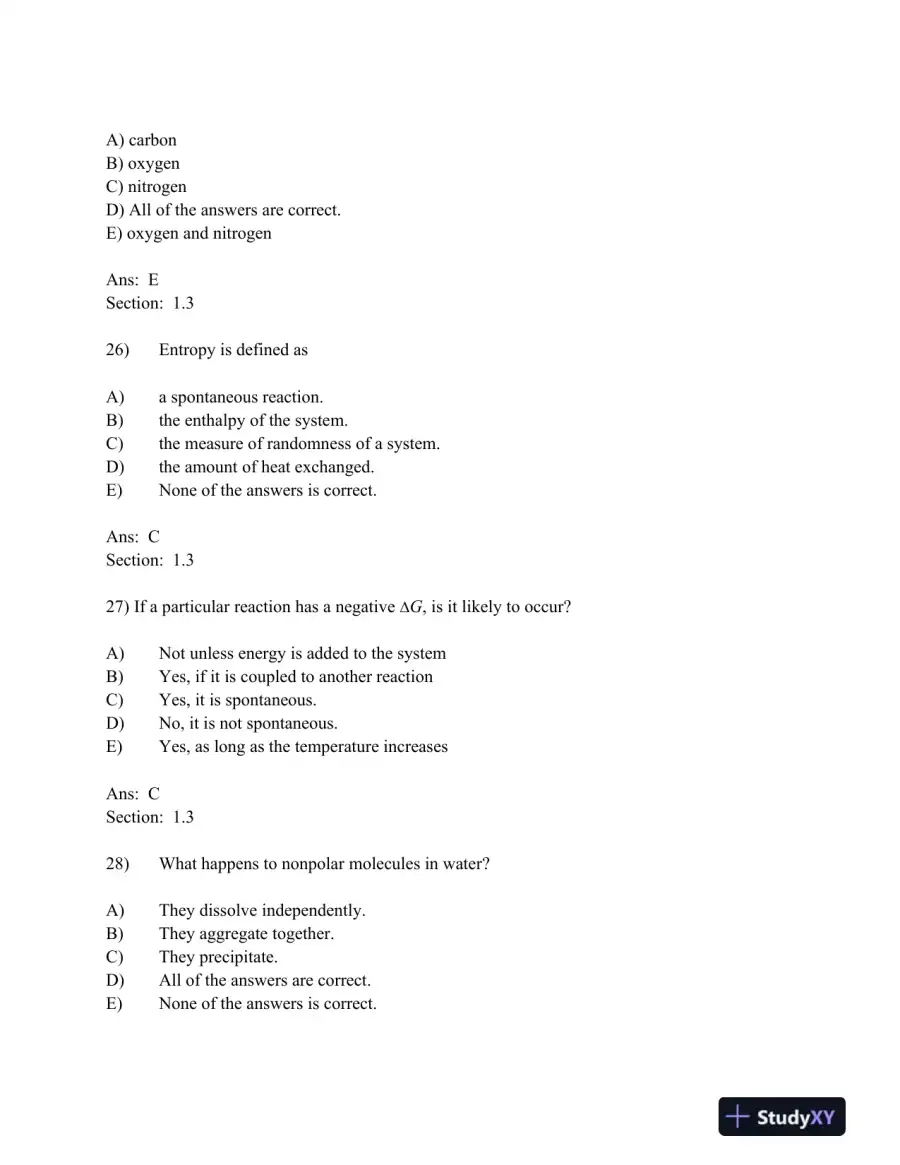Biochemistry Eighth Edition Test Bank, page 9