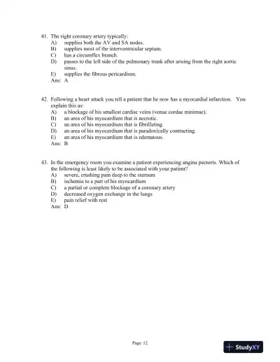 Clinically Oriented Anatomy 7th Edition Test Bank - Page 13 preview image
