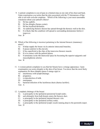 Clinically Oriented Anatomy 7th Edition Test Bank - Page 4 preview image