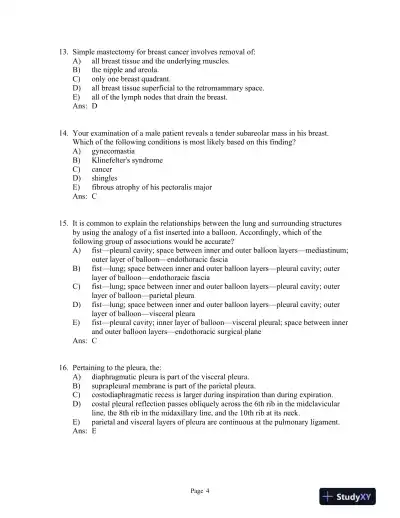 Clinically Oriented Anatomy 7th Edition Test Bank - Page 5 preview image