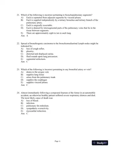 Clinically Oriented Anatomy 7th Edition Test Bank - Page 7 preview image