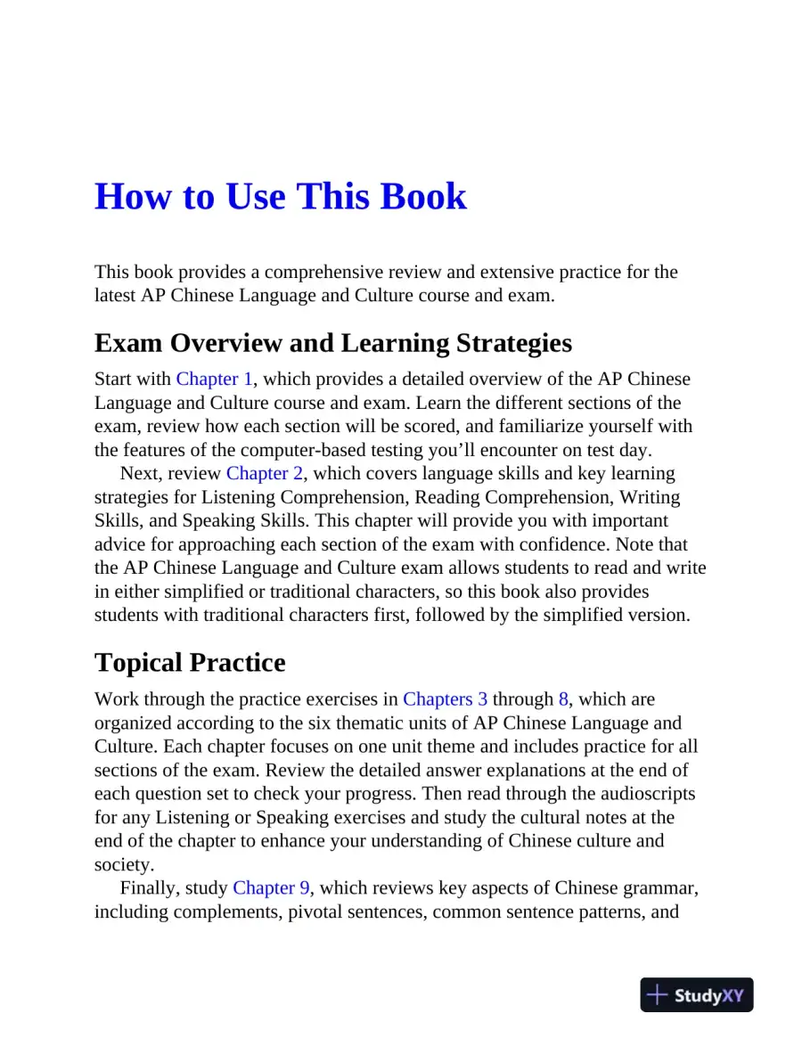 AP Chinese Language and Culture Premium, Fourth Edition: 2 Practice Tests + Comprehensive Review (2023), page 12