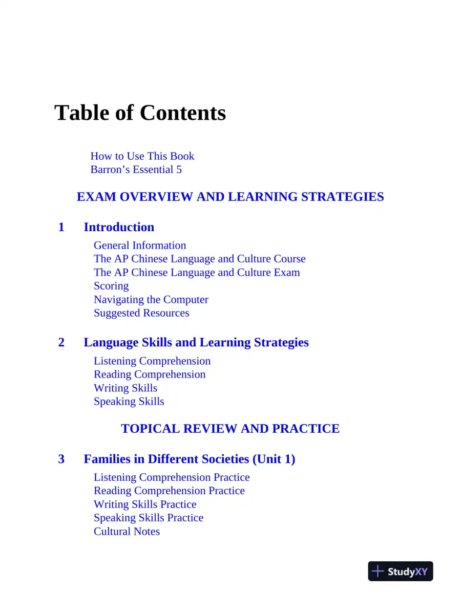 AP Chinese Language and Culture Premium, Fourth Edition: 2 Practice Tests + Comprehensive Review (2023), page 9