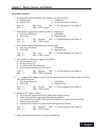 Test Bank For Hdev 3, 3rd Edition - Page 1 preview image