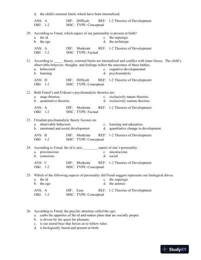 Test Bank For Hdev 3, 3rd Edition - Page 5 preview image