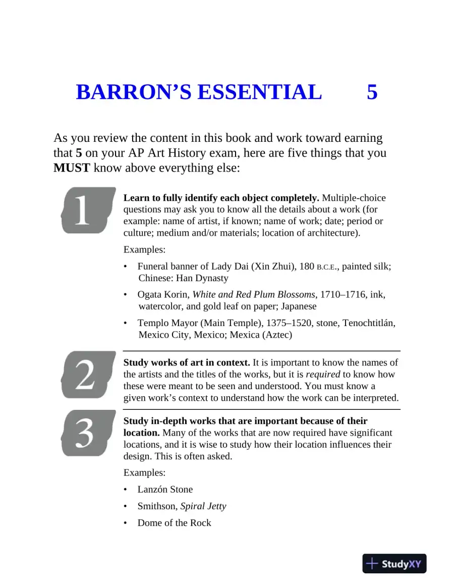 AP Art History Premium, Sixth Edition: 5 Practice Tests + Comprehensive Review (2023), page 16