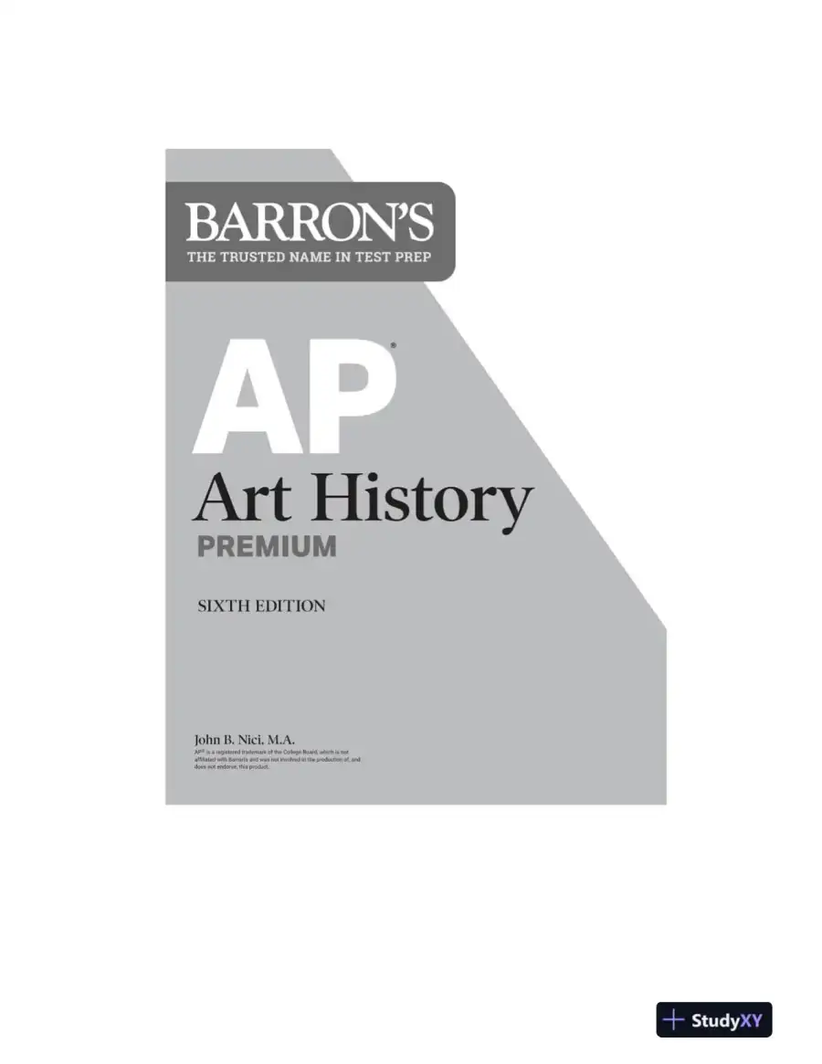 AP Art History Premium, Sixth Edition: 5 Practice Tests + Comprehensive Review (2023), page 3