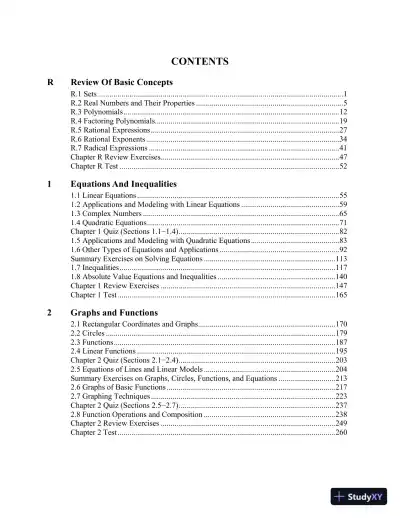 Solution Manual for Precalculus, 6th Edition - Page 3 preview image