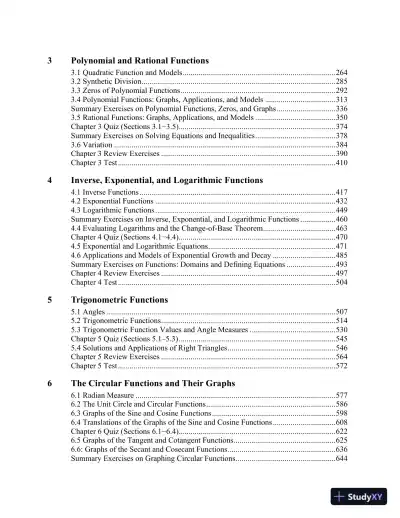 Solution Manual for Precalculus, 6th Edition - Page 4 preview image
