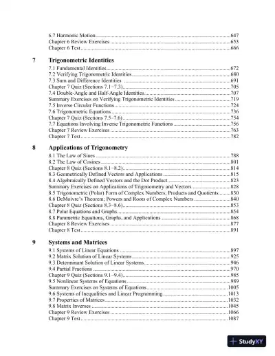 Solution Manual for Precalculus, 6th Edition - Page 5 preview image