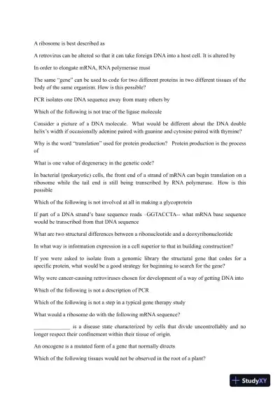 Liberty University BIOL 101 Quiz 4 Complete Solutions Correct Answers Key - Page 3 preview image