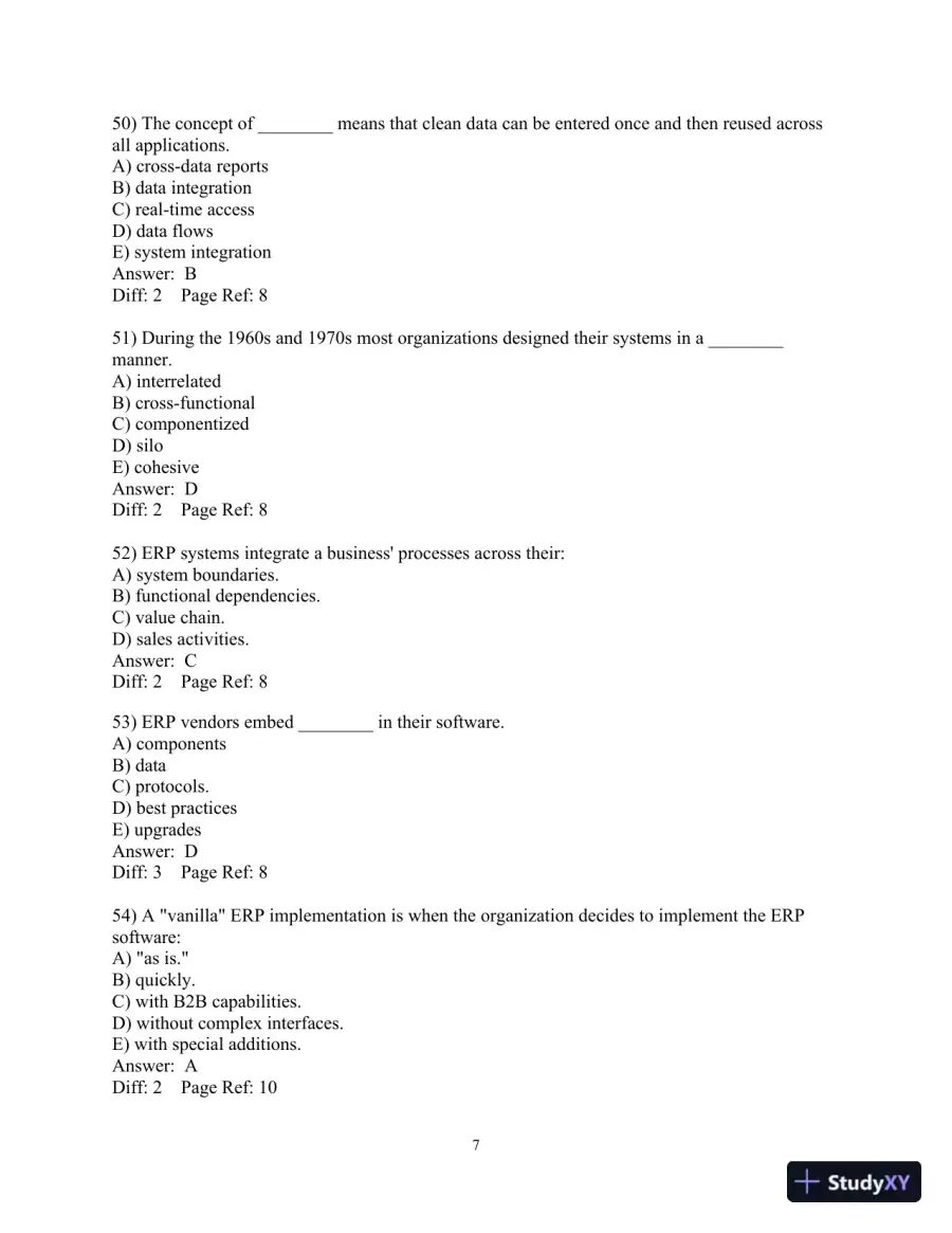 Test Bank For Enterprise Systems For Management, 2nd Edition, page 8