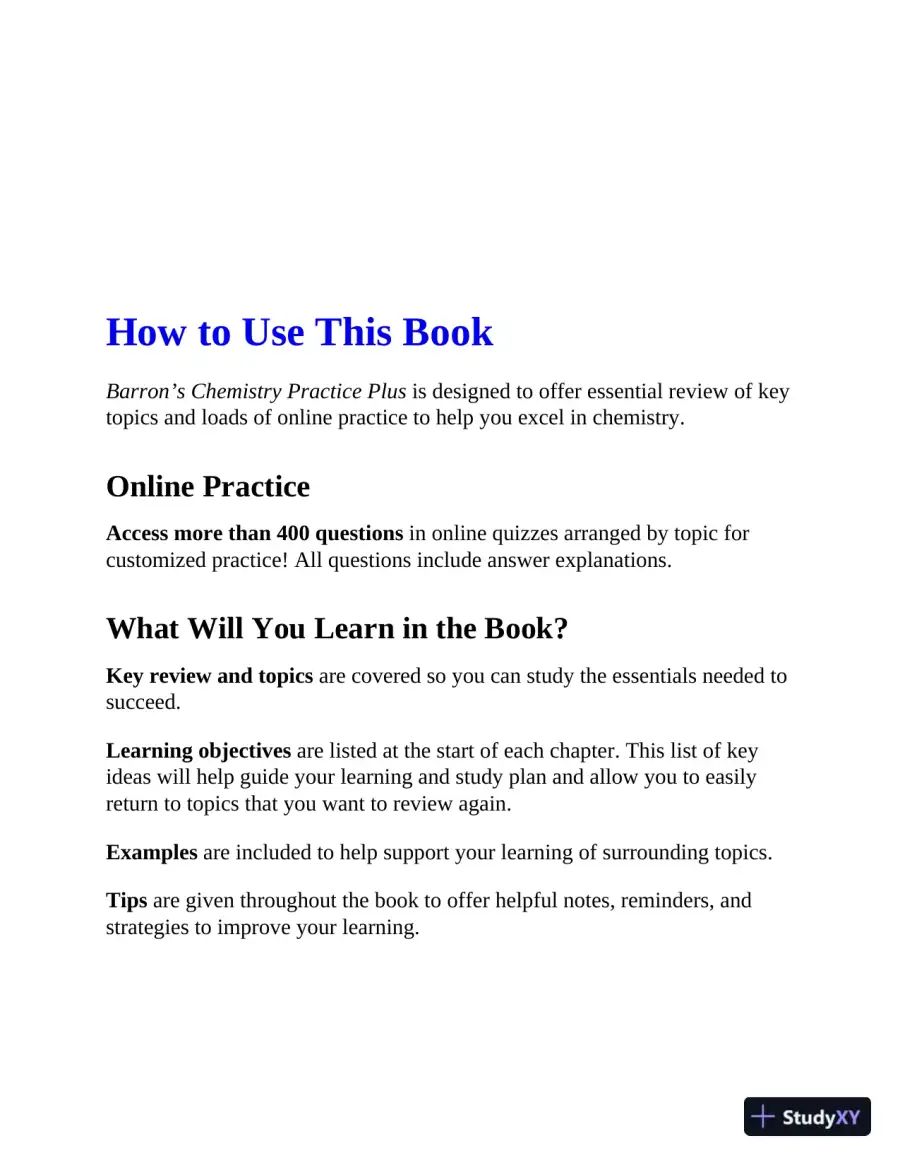 Barron's Chemistry Practice Plus: 400+ Online Questions and Quick Study Review (2022), page 13