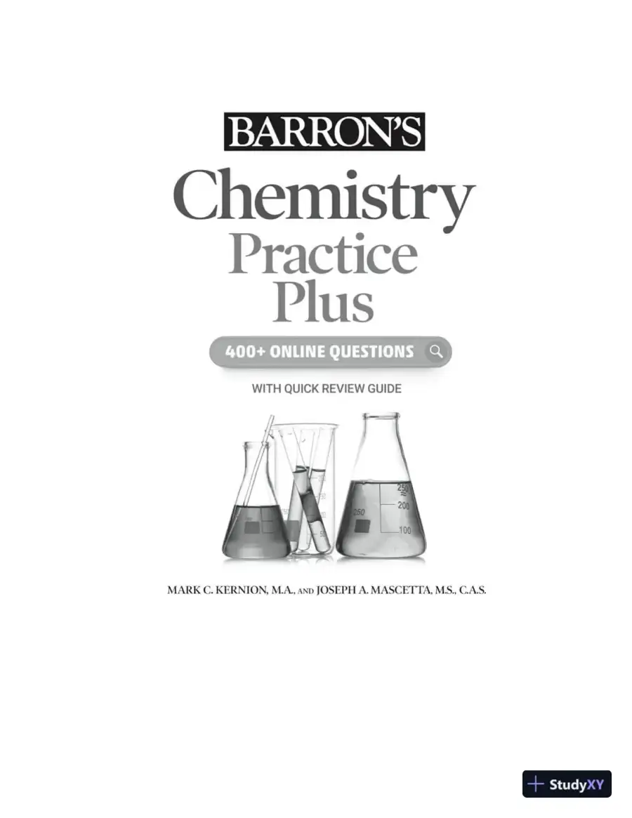 Barron's Chemistry Practice Plus: 400+ Online Questions and Quick Study Review (2022), page 4