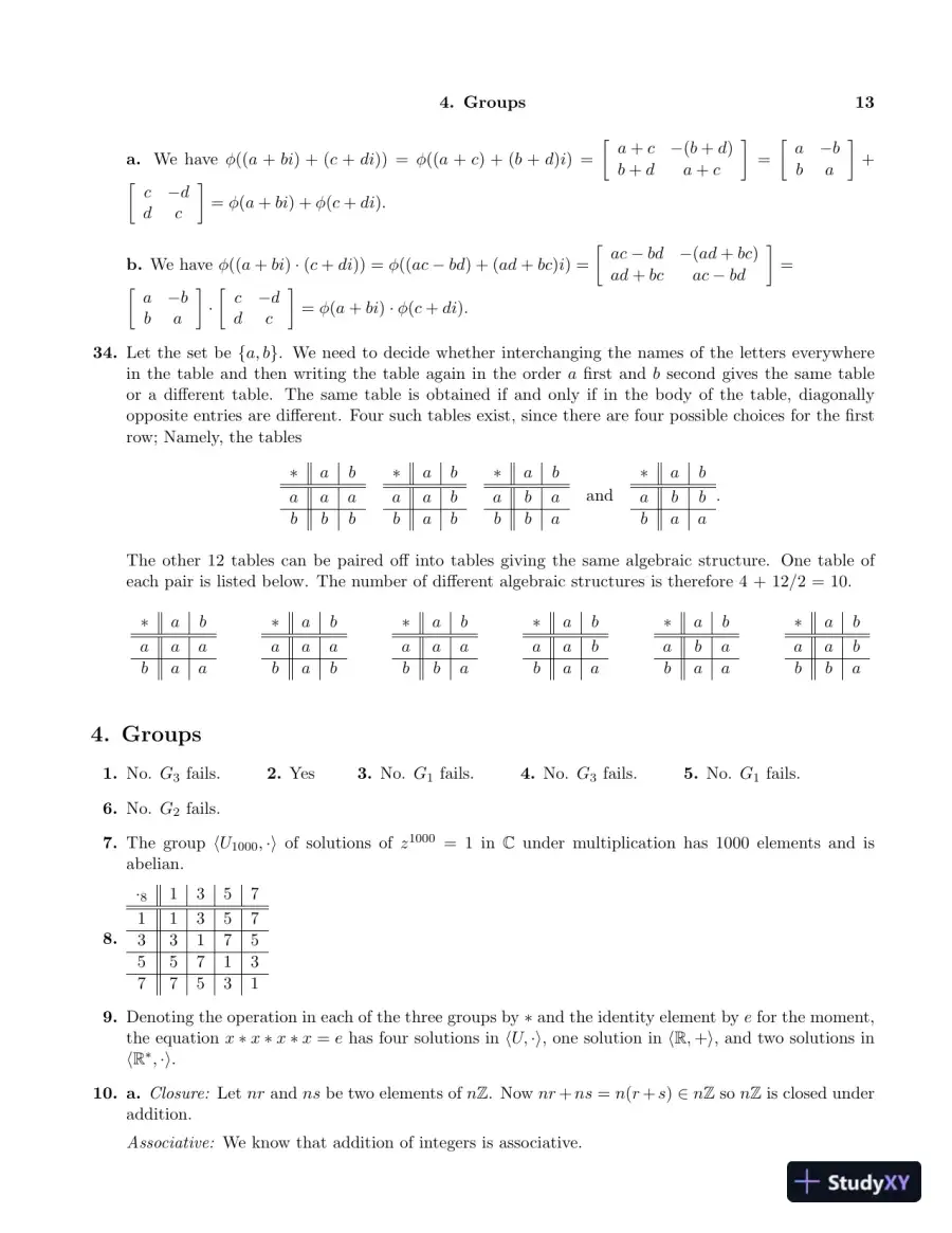 Solution Manual For First Course In Abstract Algebra, A, 7th Edition, page 16