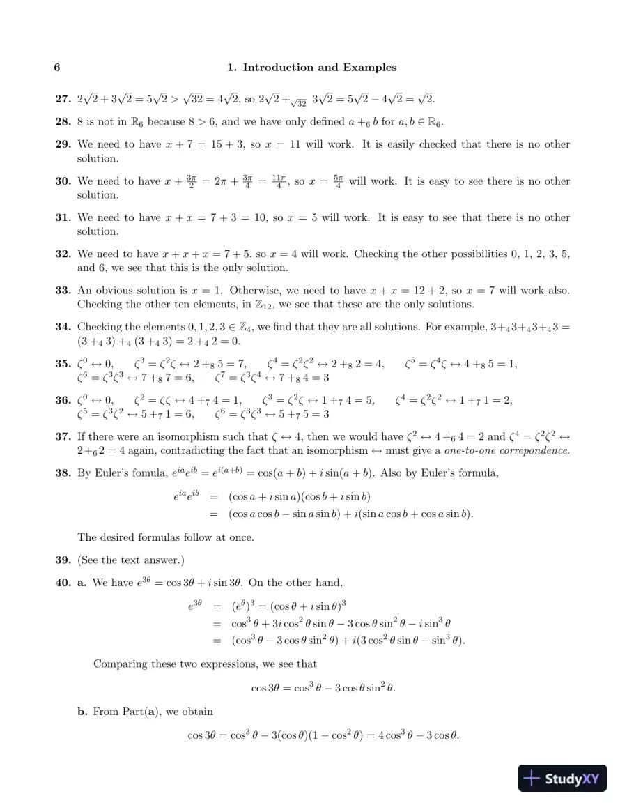 Solution Manual For First Course In Abstract Algebra, A, 7th Edition, page 9