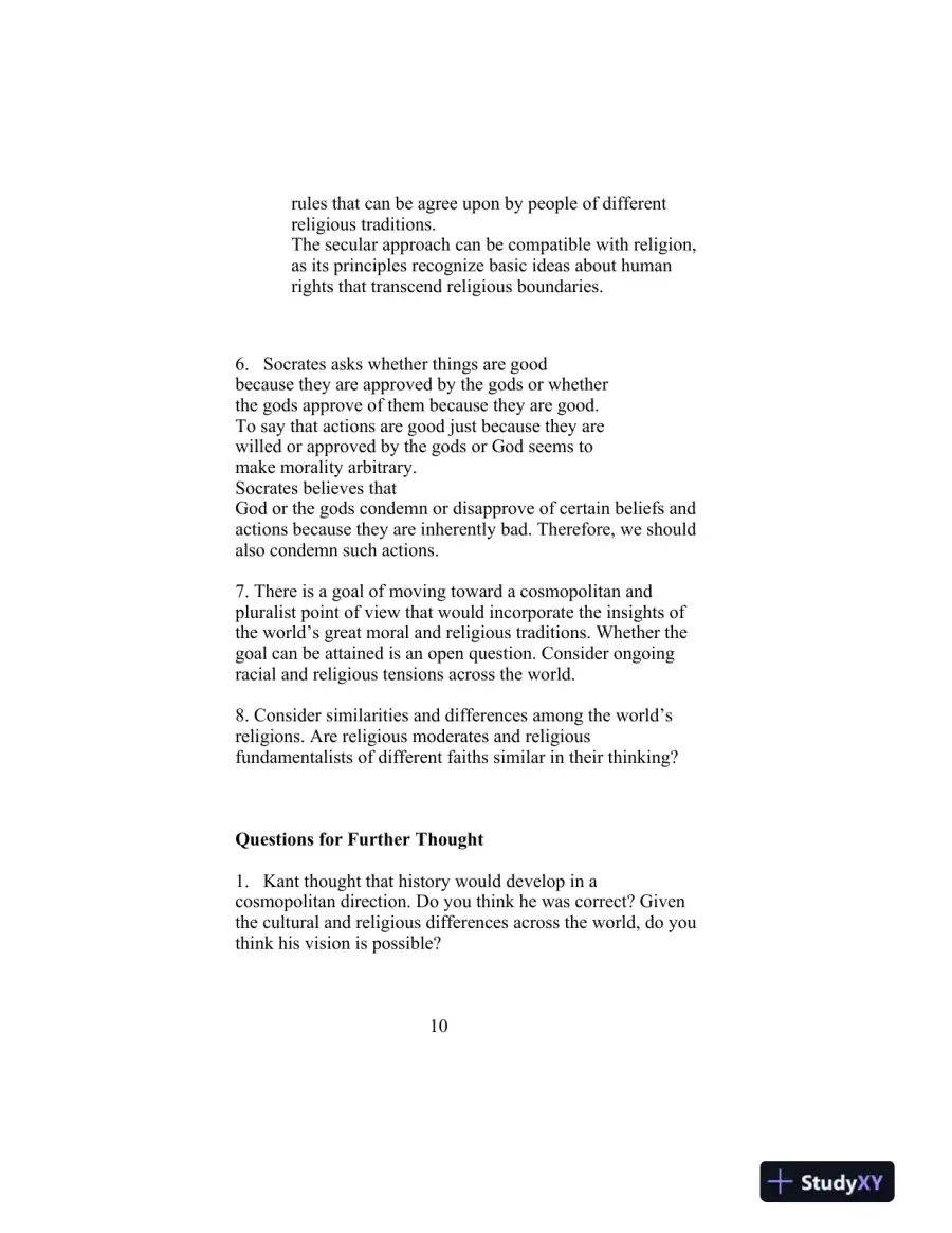 Solution Manual for Ethics: Theory and Contemporary Issues , 8th Edition, page 11