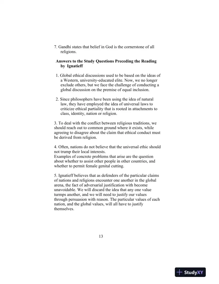 Solution Manual for Ethics: Theory and Contemporary Issues , 8th Edition, page 14