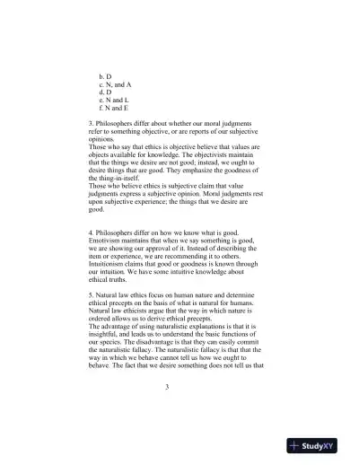 Solution Manual for Ethics: Theory and Contemporary Issues , 8th Edition - Page 4 preview image