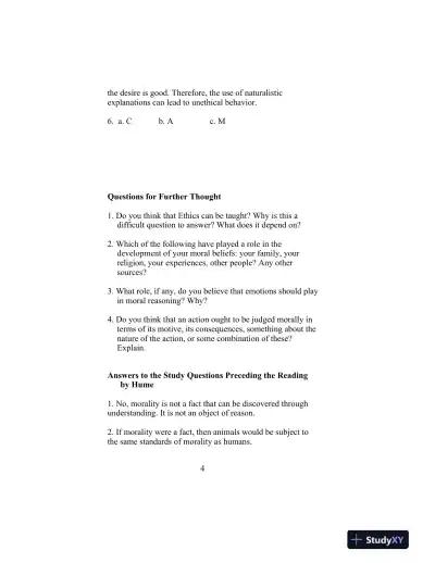 Solution Manual for Ethics: Theory and Contemporary Issues , 8th Edition - Page 5 preview image