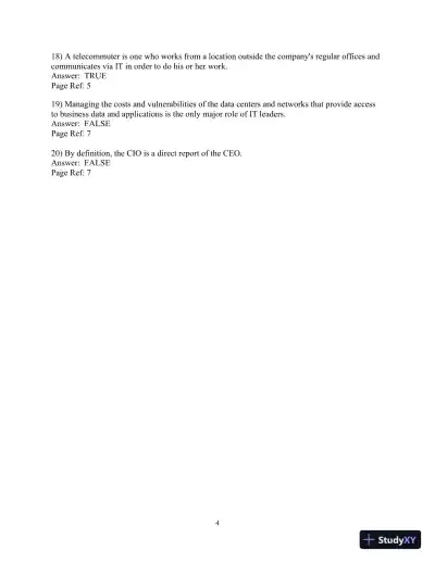 Solution Manual For Managing Information Technology, 7th Edition - Page 5 preview image