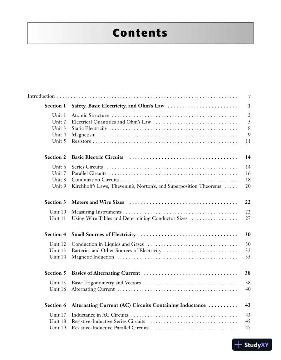 Solution Manual for Delmar's Standard Textbook of Electricity, 5th Edition, page 3