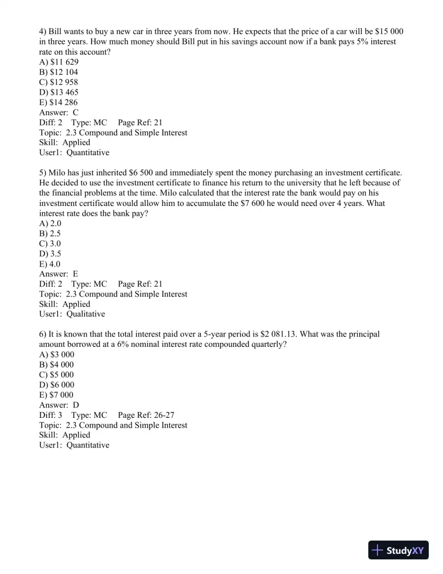 Test Bank for Engineering Economics Financial Decision Making for Engineers, 6th Edition, page 15
