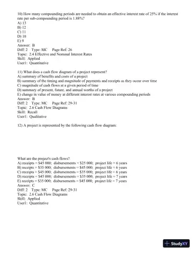 Test Bank for Engineering Economics Financial Decision Making for Engineers, 6th Edition - Page 17 preview image