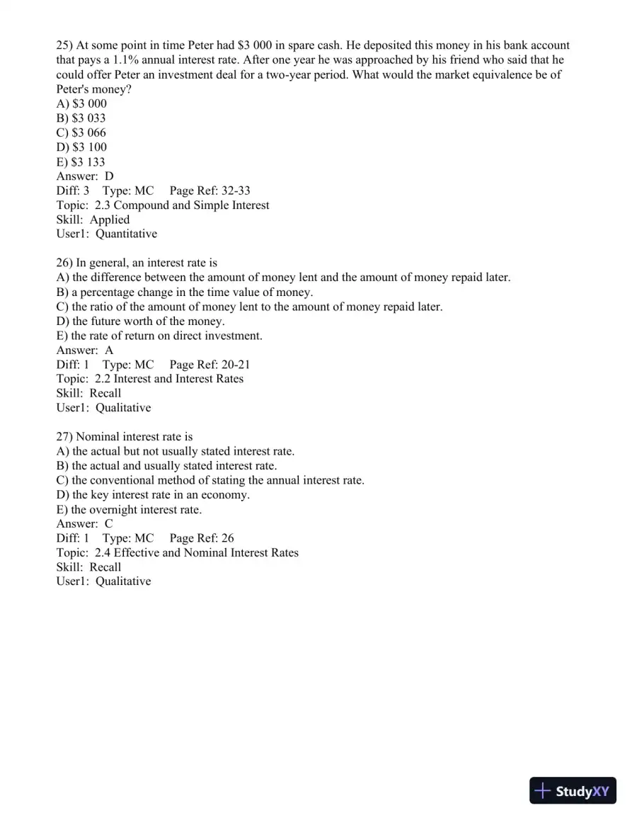 Test Bank for Engineering Economics Financial Decision Making for Engineers, 6th Edition, page 23