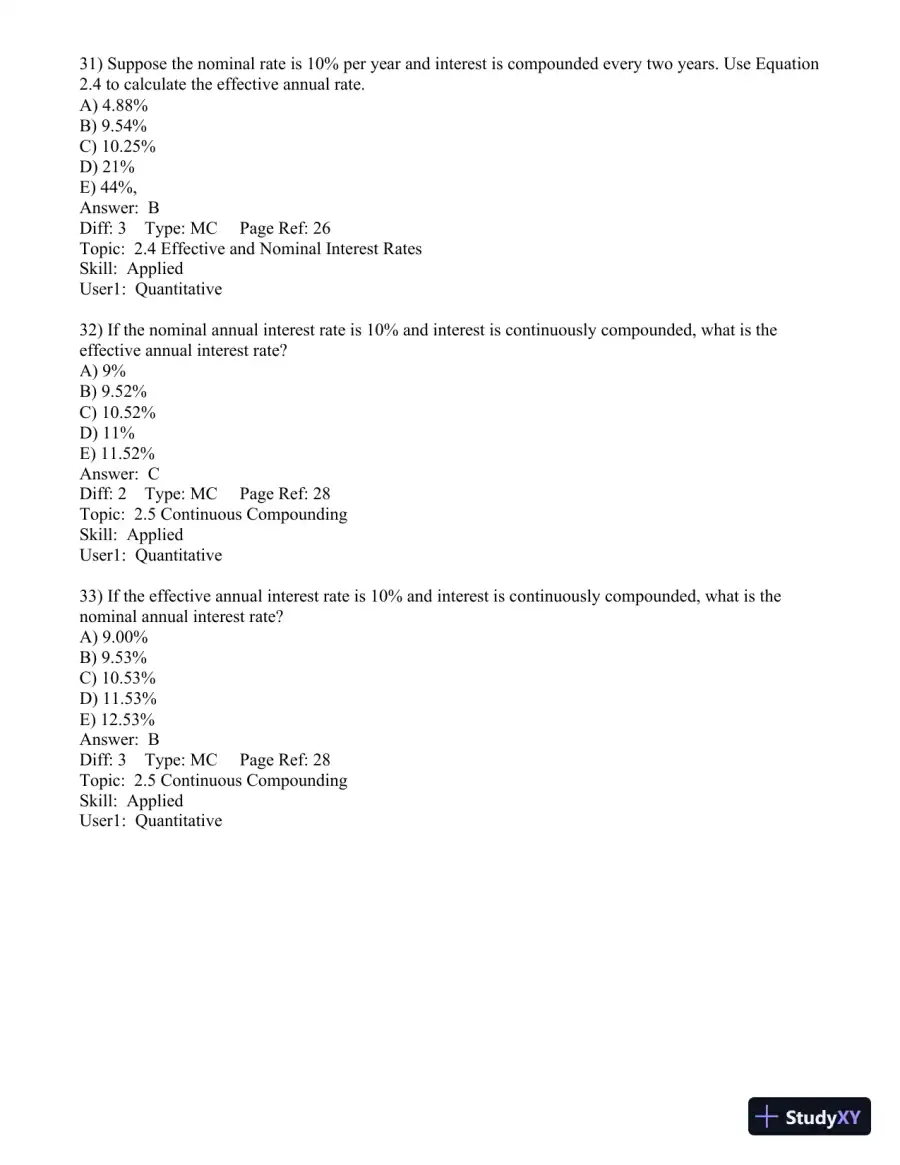 Test Bank for Engineering Economics Financial Decision Making for Engineers, 6th Edition, page 25