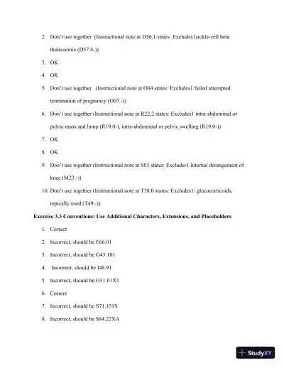 Solution Manual for Pearson's Comprehensive Medical Coding, 2nd Edition - Page 10 preview image