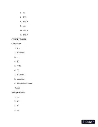 Solution Manual for Pearson's Comprehensive Medical Coding, 2nd Edition - Page 12 preview image