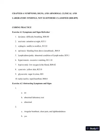 Solution Manual for Pearson's Comprehensive Medical Coding, 2nd Edition - Page 16 preview image
