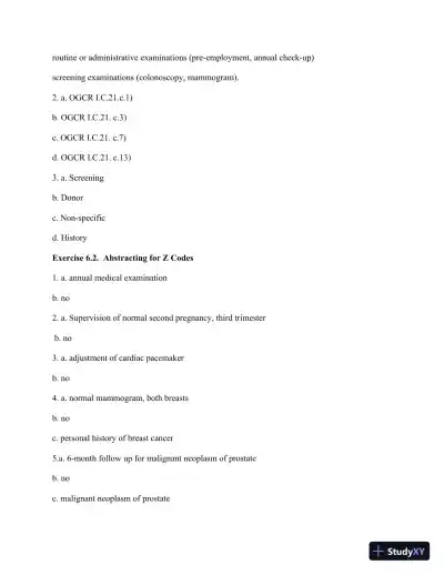 Solution Manual for Pearson's Comprehensive Medical Coding, 2nd Edition - Page 28 preview image