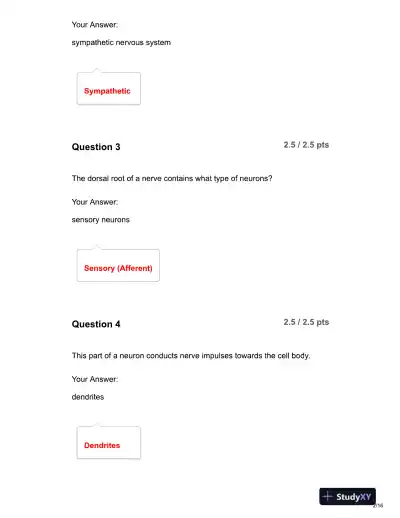 2021 BIOD152 Anatomy and Physiology Module 1 Exam With Answers (28 Solved Questions) - Page 3 preview image