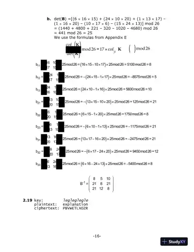 Solution Manual For Cryptography And Network Security: Principles And Practice, 6th Edition - Page 15 preview image