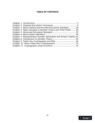 Solution Manual For Cryptography And Network Security: Principles And Practice, 6th Edition - Page 3 preview image