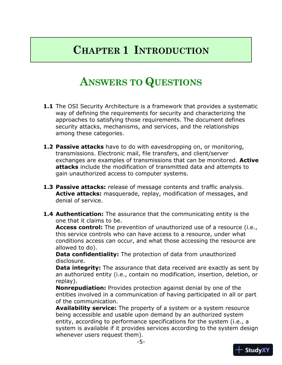 Solution Manual For Cryptography And Network Security: Principles And Practice, 6th Edition, page 4