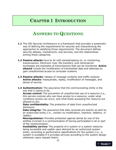 Solution Manual For Cryptography And Network Security: Principles And Practice, 6th Edition - Page 4 preview image