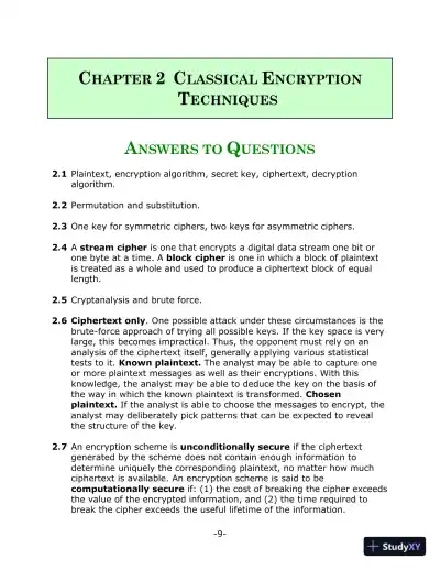 Solution Manual For Cryptography And Network Security: Principles And Practice, 6th Edition - Page 8 preview image