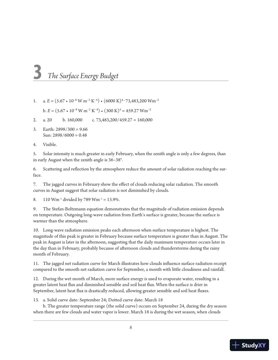 Solution Manual for Exercises for Weather and Climate, 8th Edition, page 11
