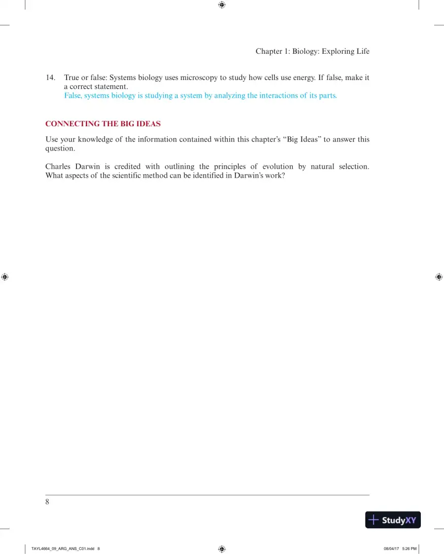 Solution Manual for Campbell Biology: Concepts & Connections, 9th Edition, page 11